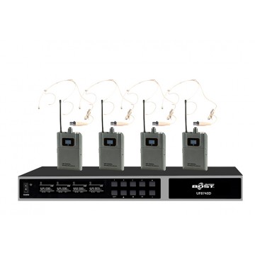 Bộ micro hội nghị cài đầu không dây Bost Audio UF8740D