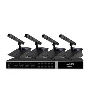 Bộ micro hội nghị cần ngắn, ống vuông Bost Audio UF8740C