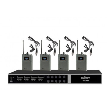 Bộ micro không dây cài áo Bost Audio UF8740B 1 kéo 4