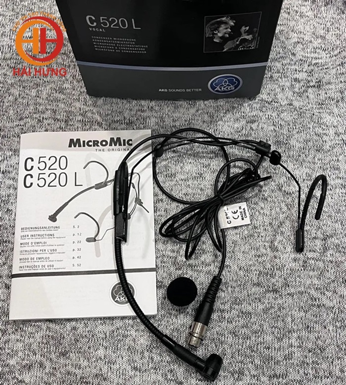 Trọn bộ sản phẩm micro đeo tai AKG C520L