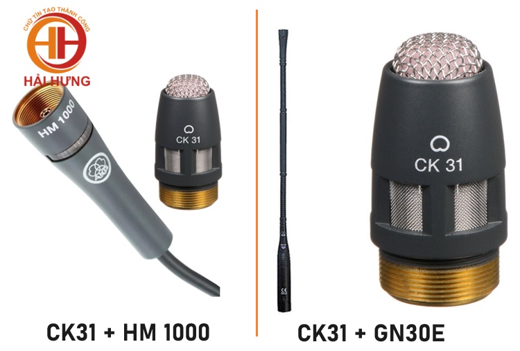 Đầu micro CK31 tương thích với nhiều dòng micro AKG