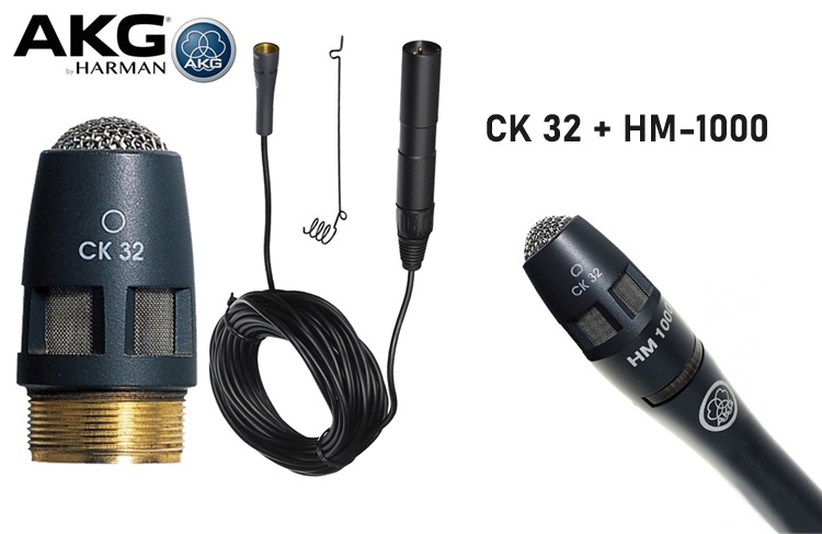 Đầu micro CK32 khi sử dụng với micro HM 1000