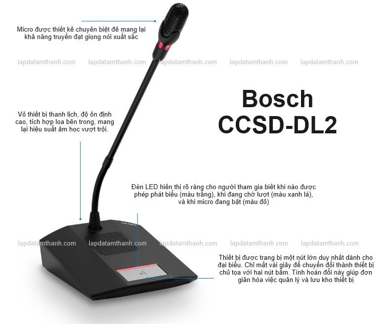 CCSD-DL2 có thiết kế thanh lịch, độ ổn định cao cùng hiệu suất âm thanh vượt trội