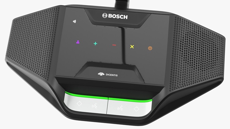 Hộp đại biểu Bosch DCNM-DVT tích hợp chức năng biểu quyết