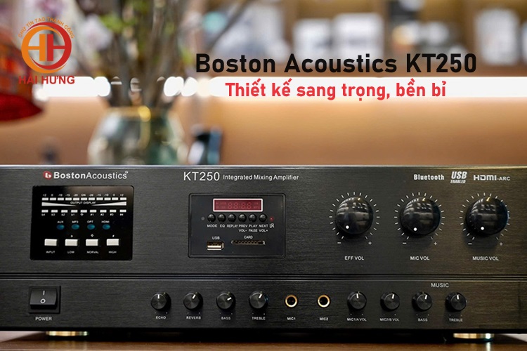 Bộ khuếch đại KT250 có thiết kế sang trọng, bền bỉ