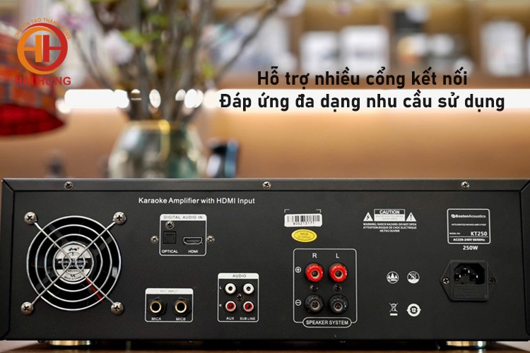Boston Acoustics KT250 hỗ trợ kết nối linh hoạt để tối ưu nhu cầu sử dụng của người dùng