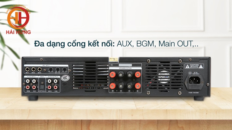 Ampli BS803 hỗ trợ đa dạng kết nối, giúp tối ưu nhu cầu sử dụng của người dùng