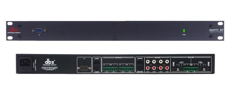 Bộ xử lý âm thanh vùng kỹ thuật số DBX ZonePro 641