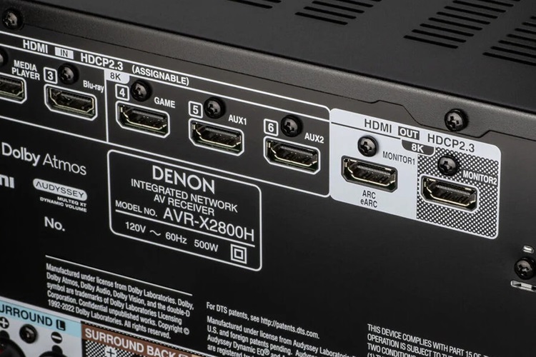 3 đầu vào HDMI hỗ trợ 8K