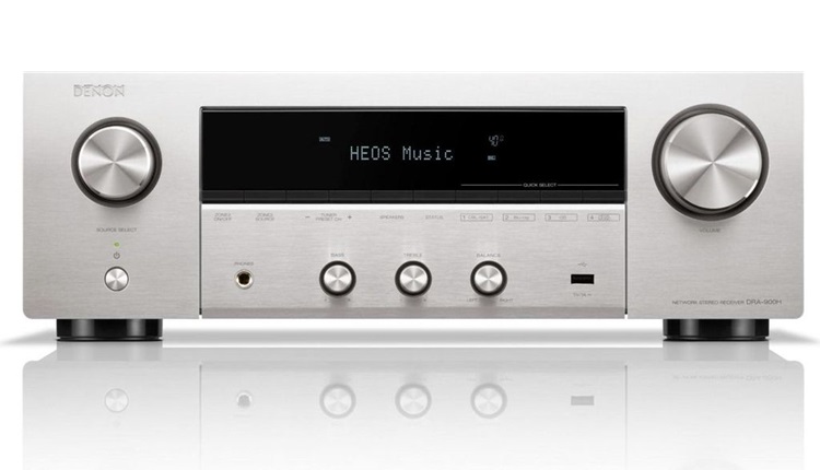 Bộ thu âm thanh stereo mạng Denon DRA-900H màu bạc premium