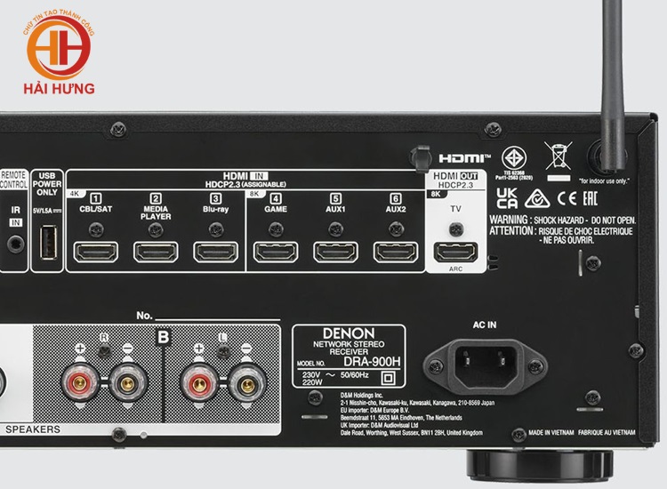 DRA-900H độ phân giải 8K, sử dụng công nghệ HEOS™