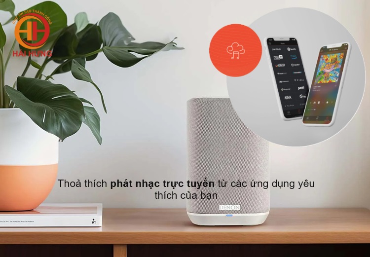 Denon Home 150 hỗ trợ phát nhạc trực tuyến từ nhiều ứng dụng khác nhau