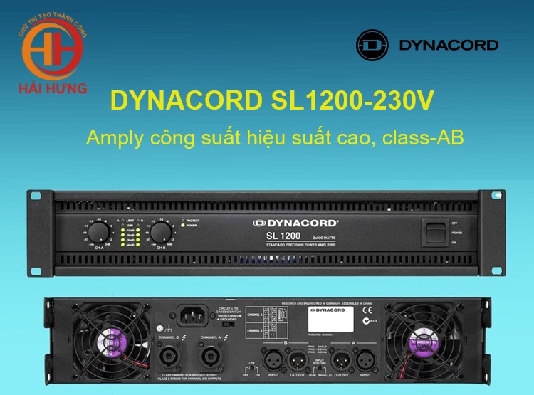 SL1200-230V là bộ khuếch đại hiệu suất cao của thương hiệu Dynacord