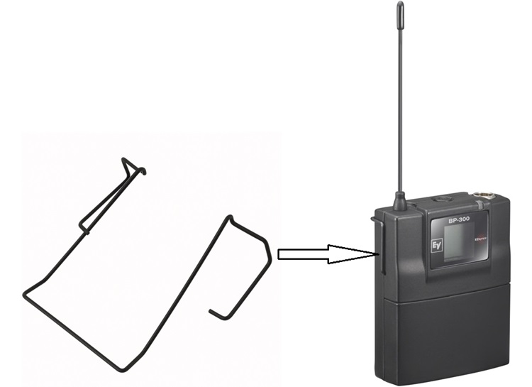 Kẹp BPC-300 dành cho bộ phát đeo lưng Electro Voice BP-300