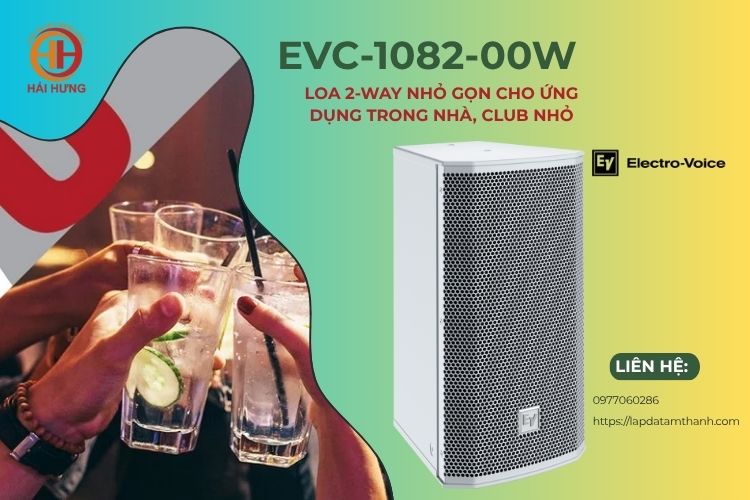 Loa EVC-1082-00W - Loa 2-way nhỏ gọn cho lắp đặt cố định indoor