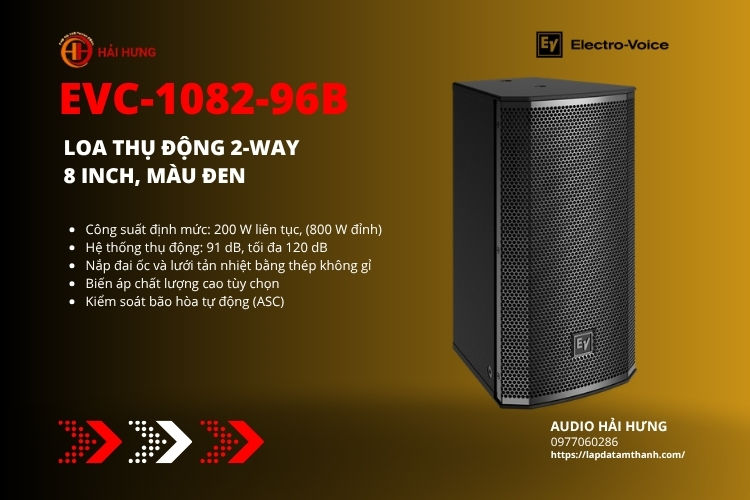 EVC-1082-96B - Giải pháp âm thanh hiệu quả, tiết kiệm cho nhiều ứng dụng lắp đặt cố định