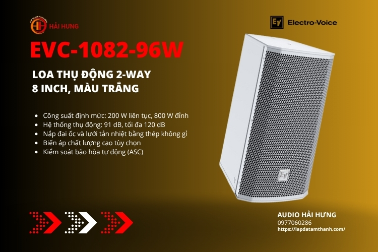 EVC-1082-96W - Loa 2-way thụ động đáp ứng băng tần rộng, hiệu suất cao