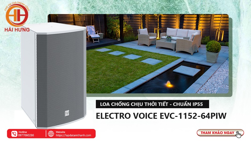 Loa có khả năng chống nước, chống ẩm, bụi bẩn theo tiêu chuẩn IP55