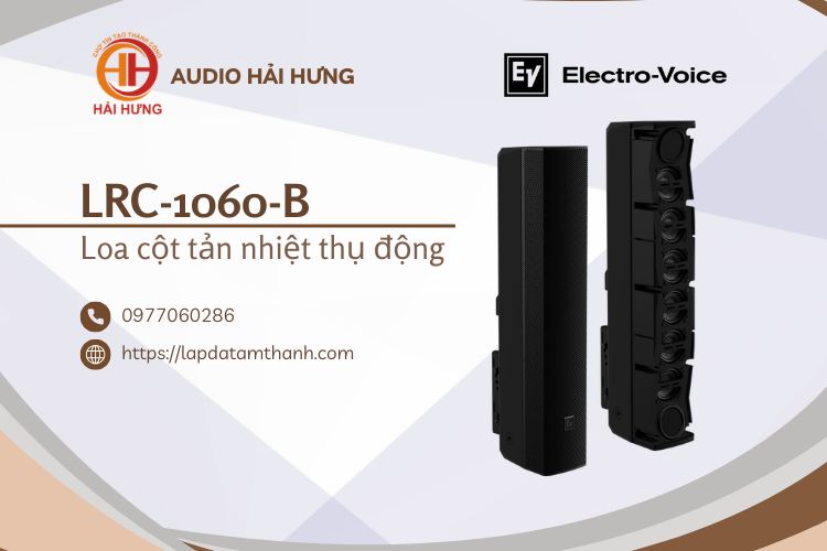Loa cột Electro Voice LRC-1060 với hai bộ tản nhiệt thụ động 2.5 inch