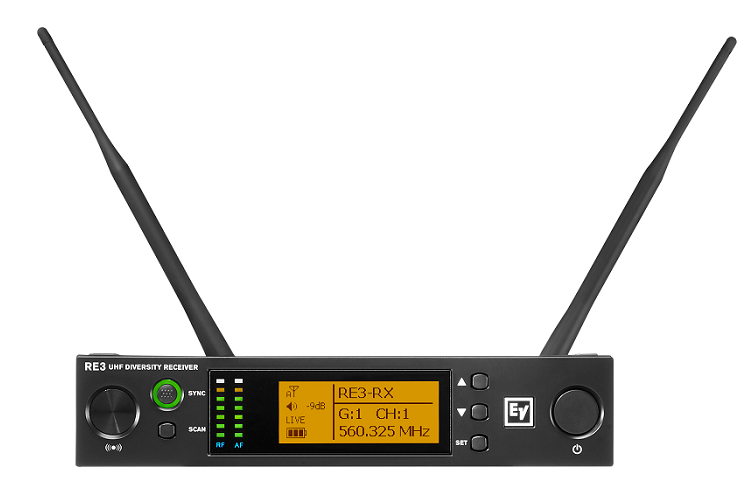 Bộ thu không dây UHF Electro-Voice RE3-RX-T