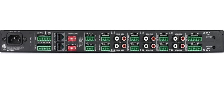 Các cổng kết nối phía sau ampli CSMA 240