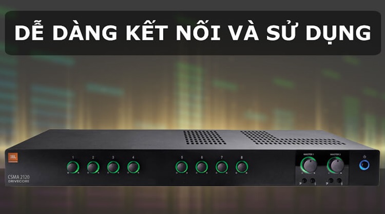 Bộ amply liền mixer gọn nhẹ dễ dàng kết nối và sử dụng