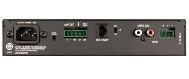 Mặt sau amply JBL CSA 180Z