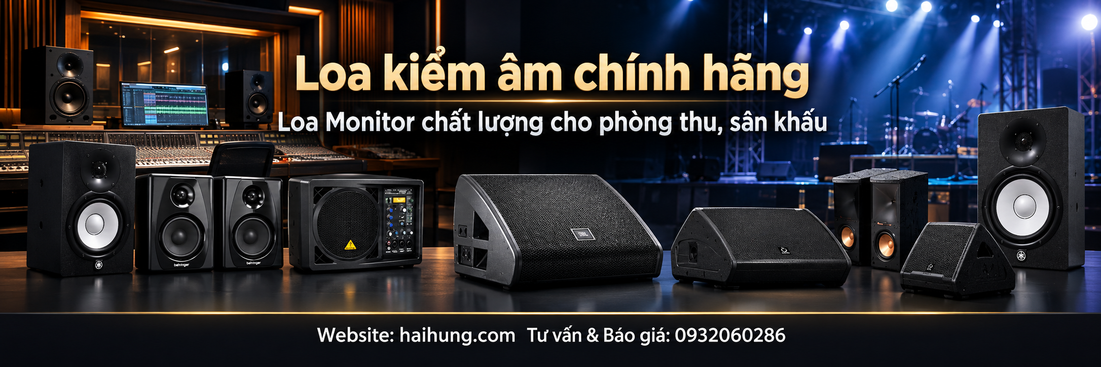 loa kiểm âm - loa monitor phòng thu, sân khấu chính hãng
