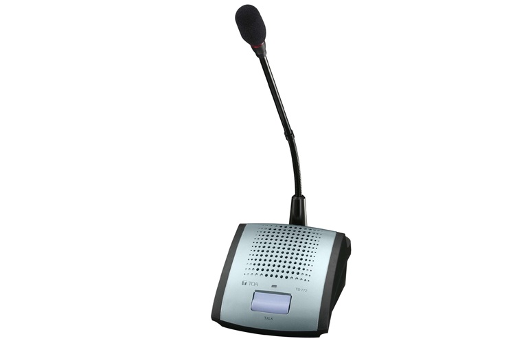Máy đại biểu TS-772 có thể gắn 1 trong 2 loại micro TS-773 hoặc TS-774