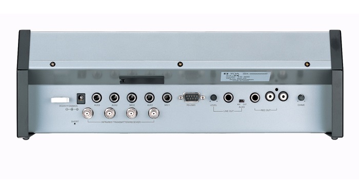 Các cổng kết nối phía sau bộ trung tâm TOA TS-900