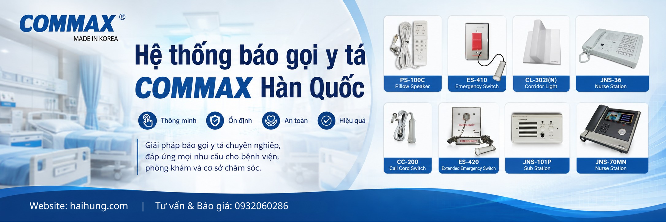 hệ thống báo gọi y tá Commax