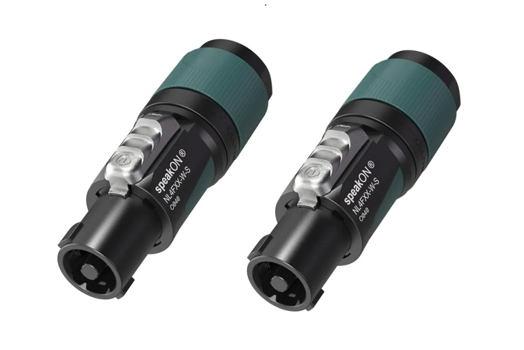 Đầu nối Neutrik NL4FXX-W-S SpeakON 4 chân, màu đen, đầu cái