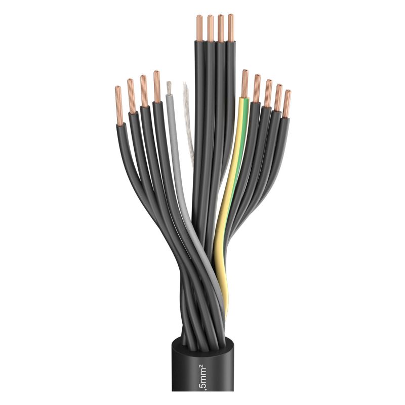 Cáp nguồn Sommer SC-Atrium Flex; 13 x 2,50 mm², màu đen