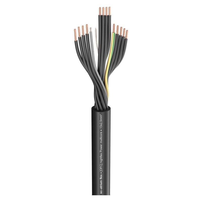 Cáp nguồn Sommer SC-Atrium Flex; 13 x 2,50 mm², màu đen