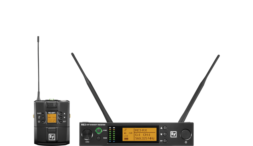 Bộ không dây UHF không chứa thiết bị đầu vào Electro-Voice RE3-BPNID là một cổng giao tiếp không dây linh hoạt của Electro-Voice