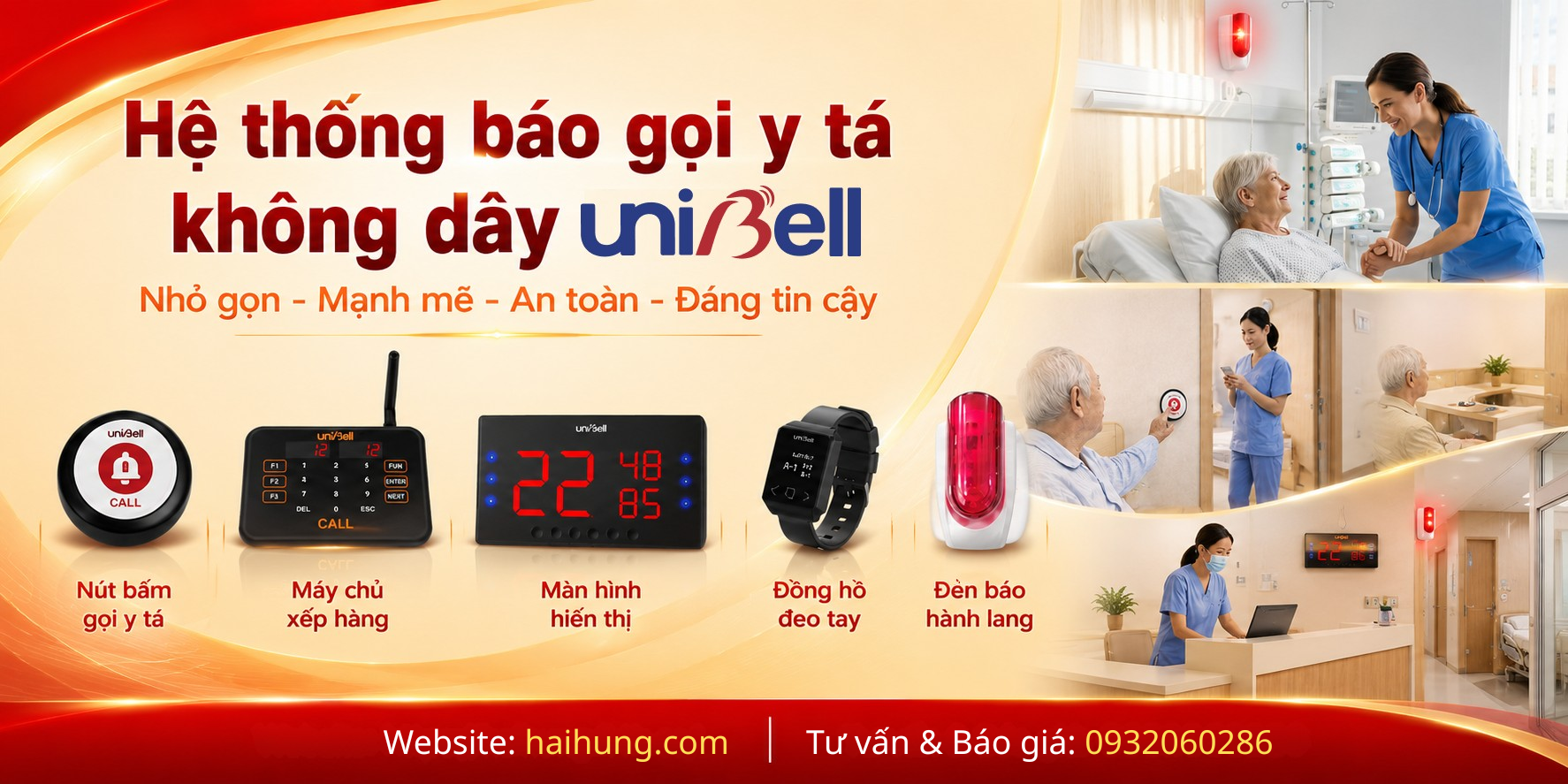 hệ thống gọi y tá không dây Unibell