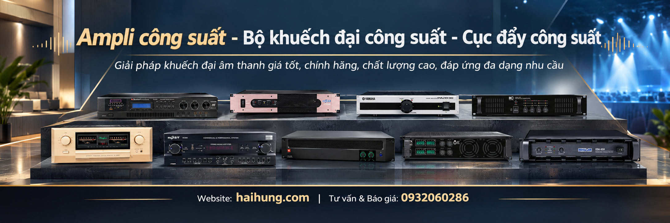 Hải Hưng phân phối Ampli công suất chính hãng, giá tốt