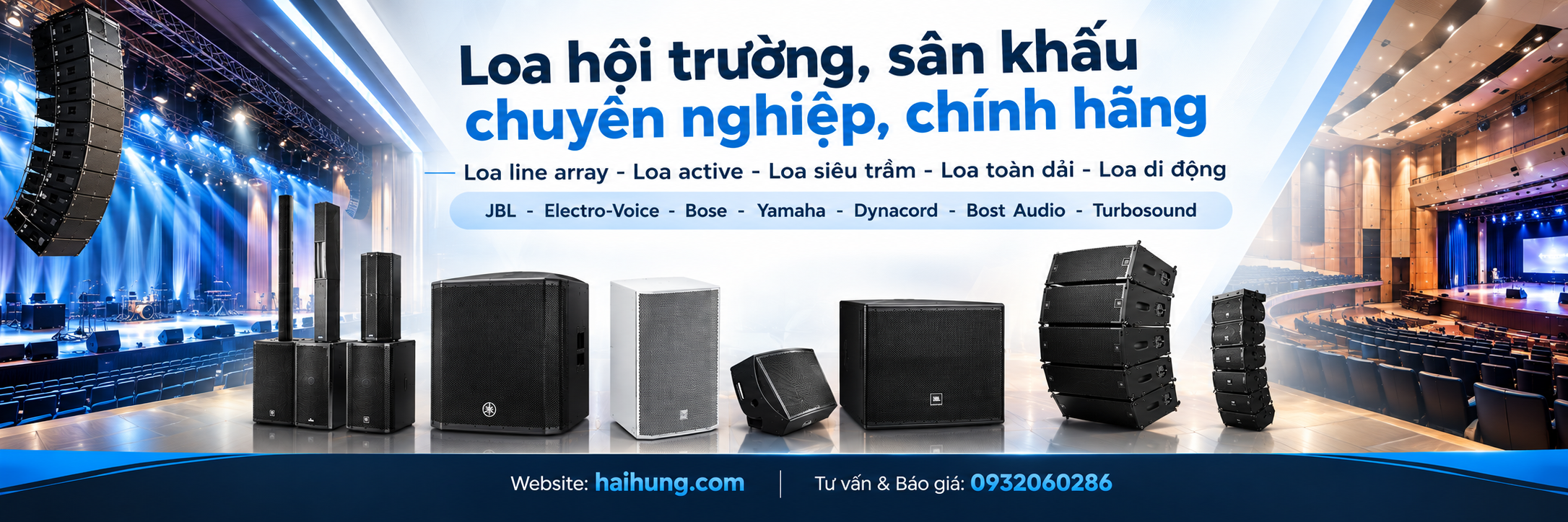 loa hội trường, sân khấu chính hãng
