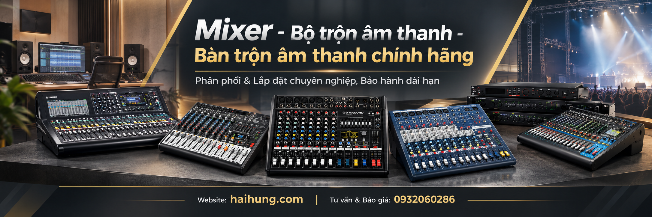 mixer - bộ trộn âm thanh - bàn trộn âm thanh 