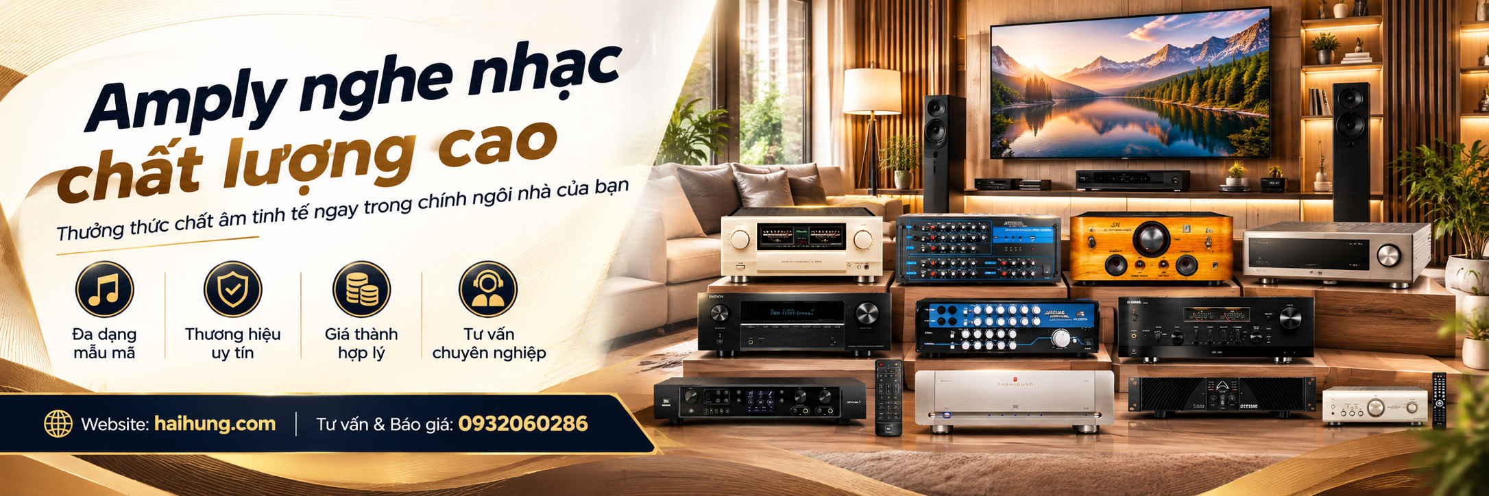 Amply nghe nhạc gia đình chất lượng cao