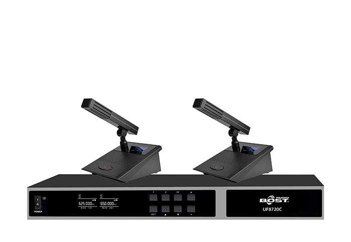 Bộ micro không dây UF8720C dạng cổ ngỗng cần ngắn, ống vuông