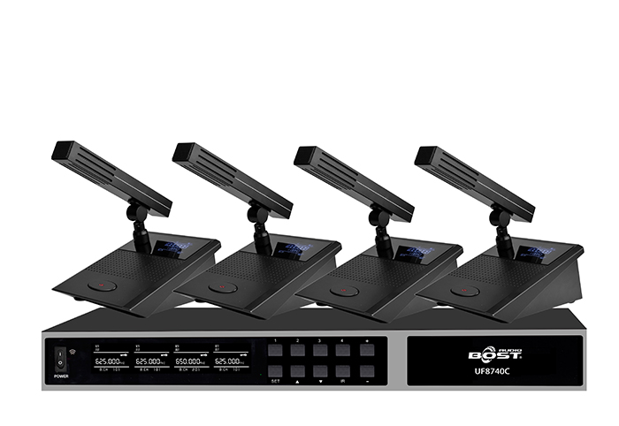 Bộ micro hội nghị Bost Audio UF8740C dạng cổ ngỗng cần ngắn ống vuông