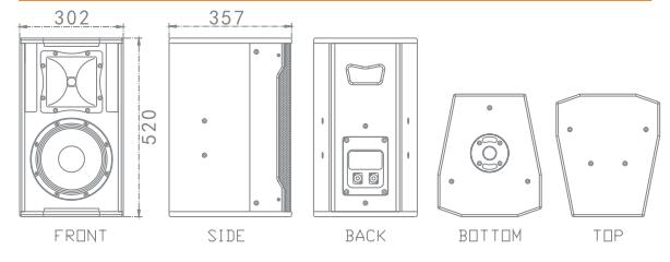 Cấu hình của loa 2 Way DV-10 Bost Audio