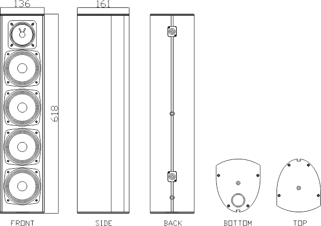 Cấu trúc thiết bị loa Bost Audio MR441