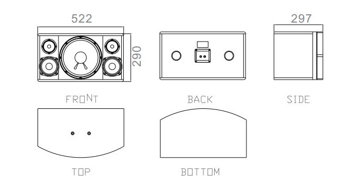 Cấu hình của loa 3way Bost Audio OK360