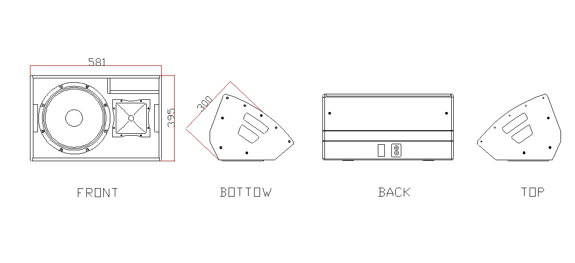 Thiết kế của loa kiểm âm 2 đường tiếng Bost Audio FT-12