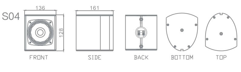 Cấu hình của loa line array mini Bost Audio S04