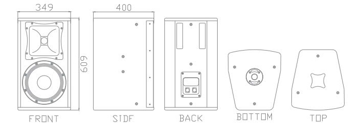 Cấu hình của loa 2-way Bost Audio BL-12A