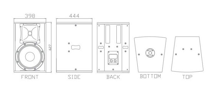 Cấu hình của loa 2-way BL-13A