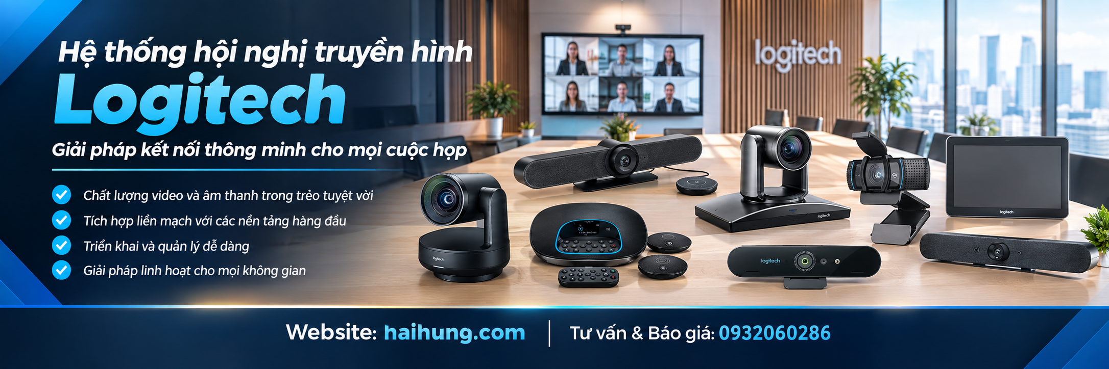 Giải pháp hội nghị truyền hình Logitech